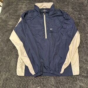 Dockers Men's Blue and Gray Windbreaker